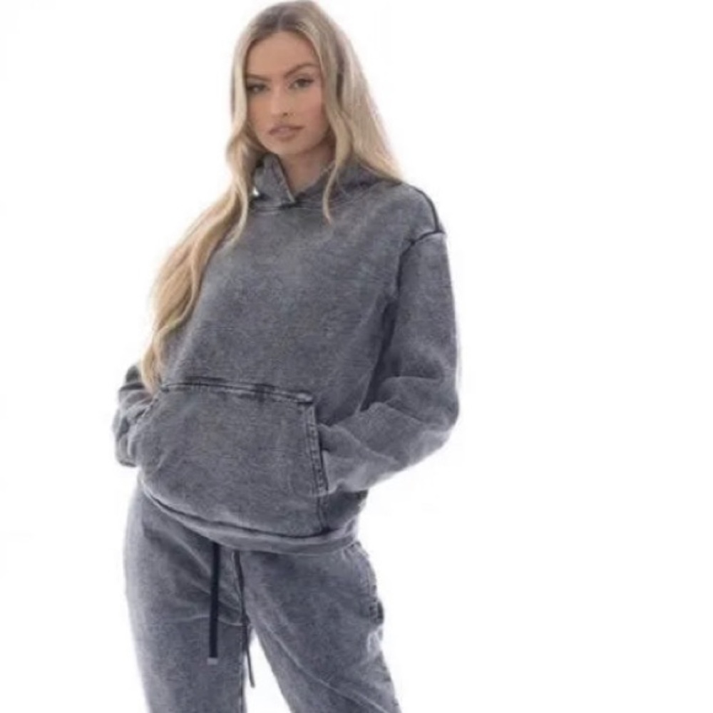 TALENTLESS Women’s heavyweight hoodie in steel grey